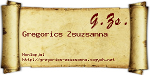 Gregorics Zsuzsanna névjegykártya